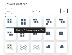 Hover: Grid · Allowance +5%