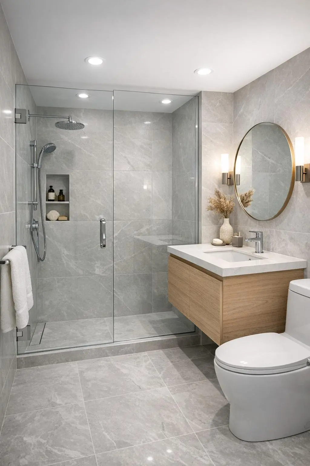 Bathroom planned in Scalarcut and visualized with AI
