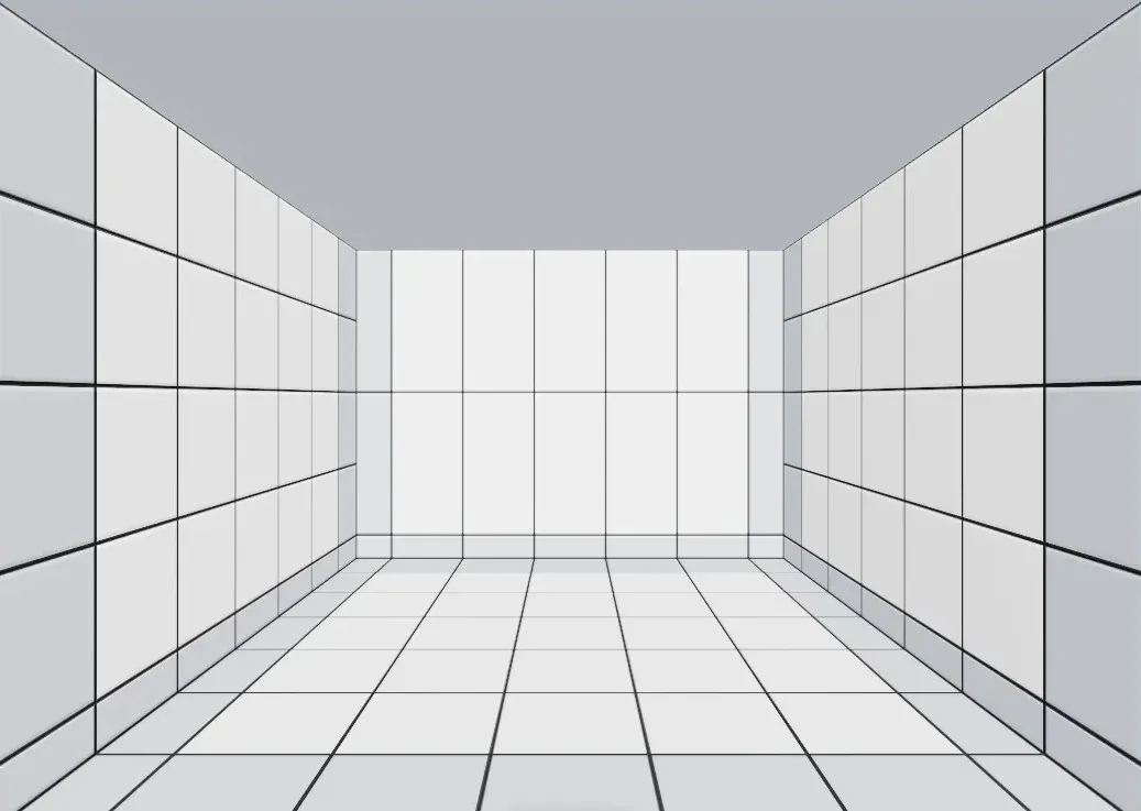 Diseño de azulejos en un modelo de estancia de Scalarcut