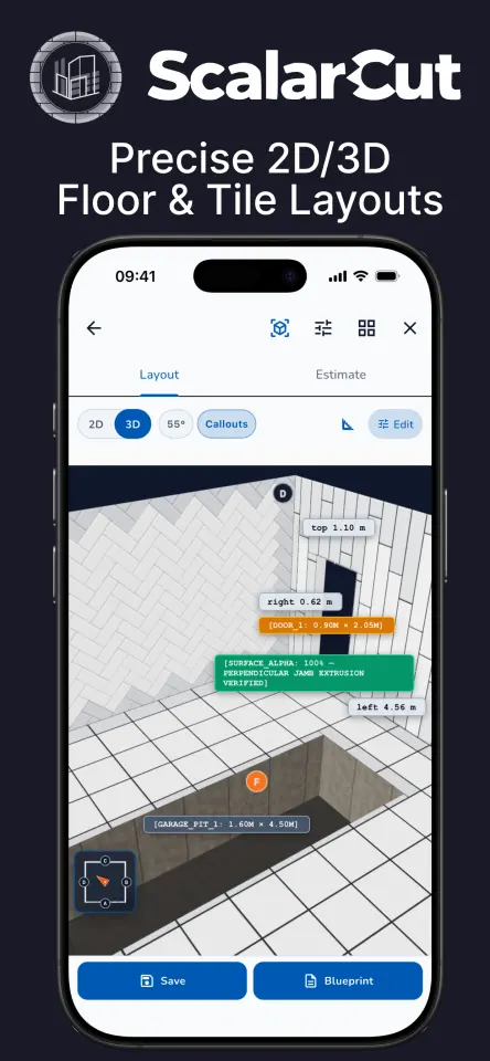 Precise 2D/3D Floor & Tile Layouts