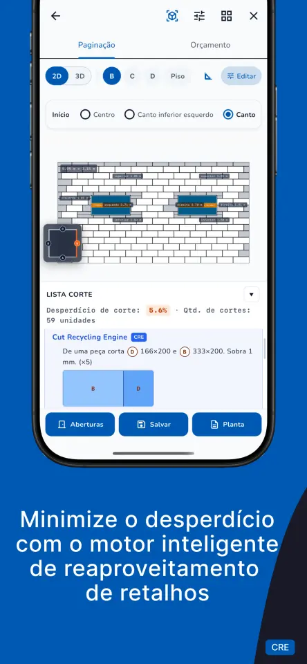 Minimize o desperdício com o motor inteligente de reaproveitamento de retalhos (CRE)